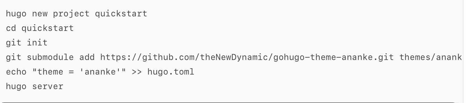 Hugo saying to use submodules
